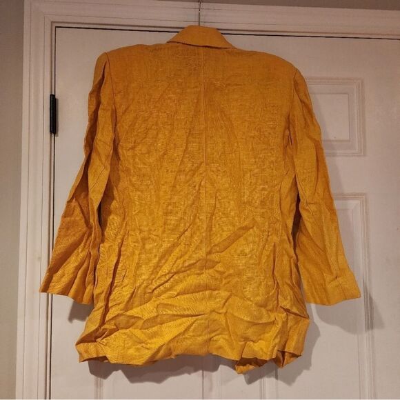 Finity vintage yellow button up blazer jacket Size 12 - Picture 4 of 4